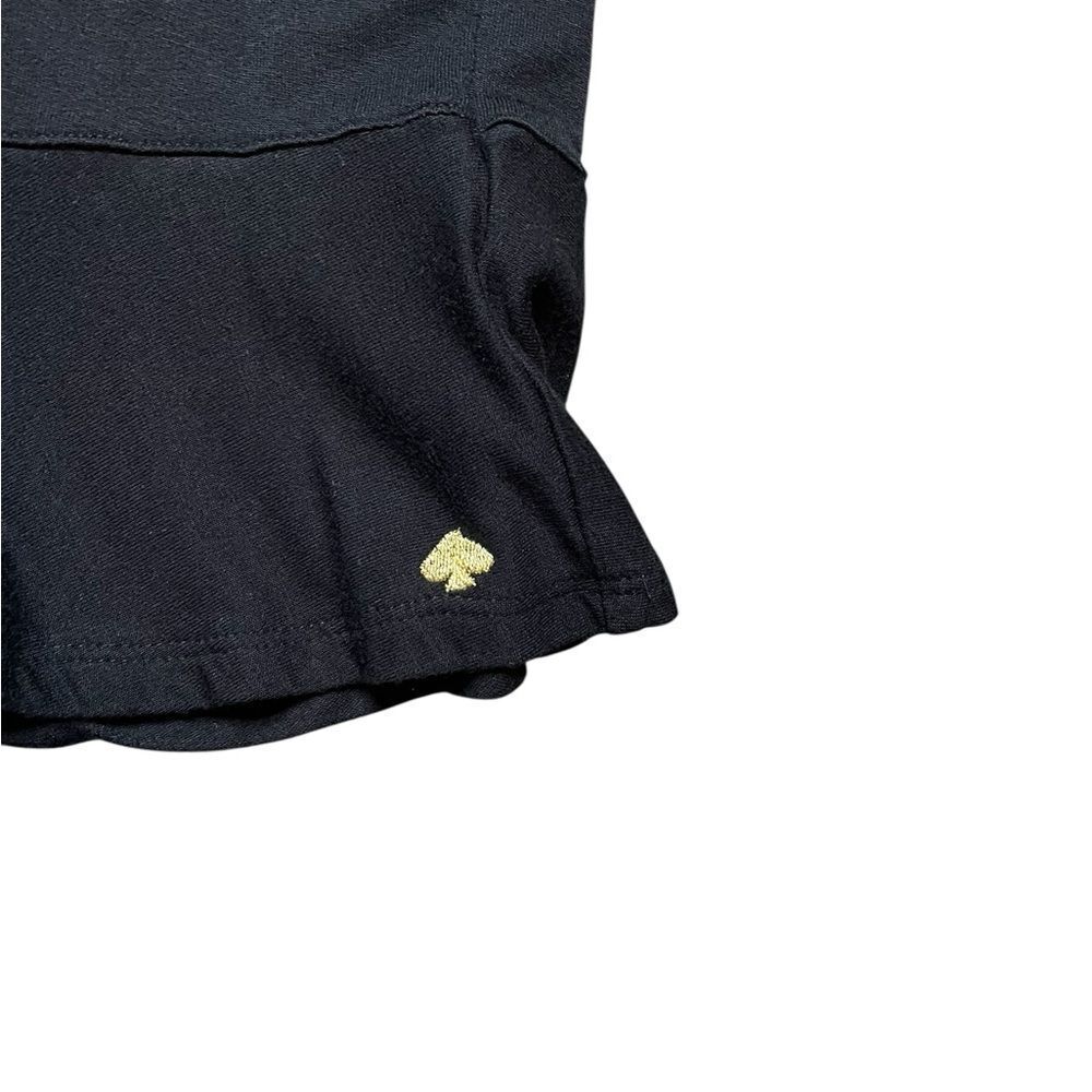 Kate Spade Black Ruffle Hem Tee Size Large - Picture 5 of 7
